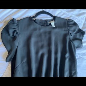 H&M Black A Line MIDI Dress